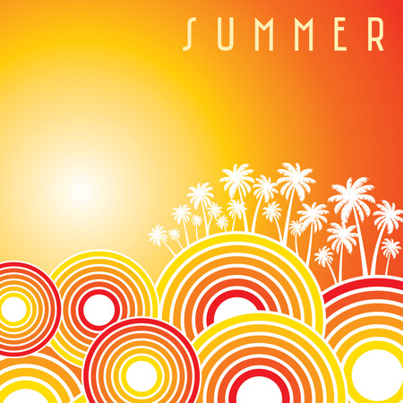 Summer holidays illustration  summer backgroundのイラスト素材