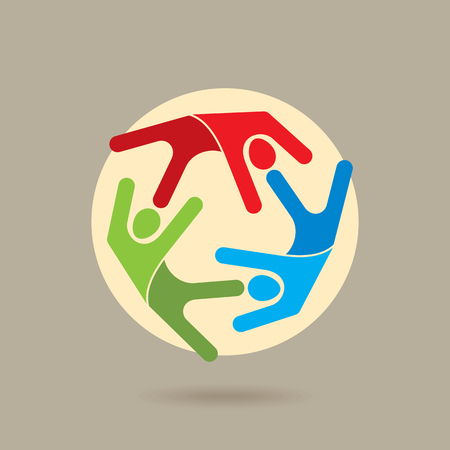 Teamwork Group of Peopleのイラスト素材