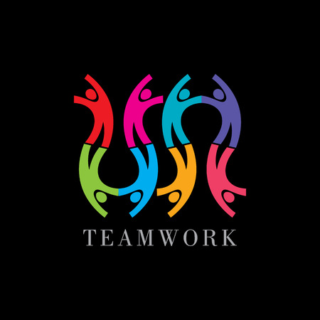 Concept of communityworkersunitysocial networking icon image template. Teamwork vectorのイラスト素材