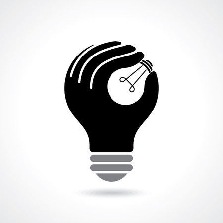 reach idea with human handのイラスト素材