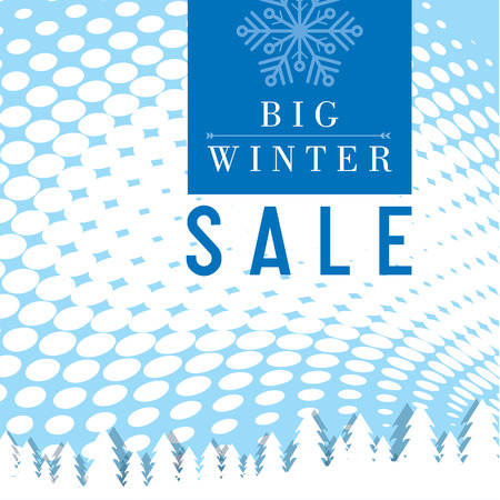 Winter sale design in blue color for business promotionのイラスト素材