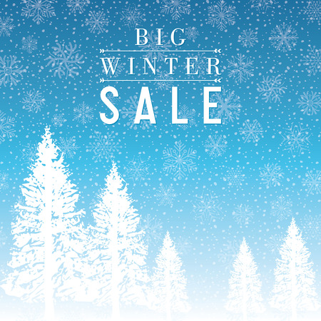 Winter sale design in blue color for business promotionのイラスト素材