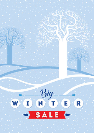 Winter sale design in blue color for business promotionのイラスト素材
