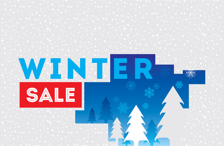 Winter sale design in blue color for business promotionのイラスト素材