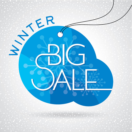 Winter sale design in blue color for business promotionのイラスト素材