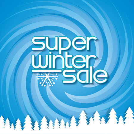 Winter sale design in blue color for business promotionのイラスト素材