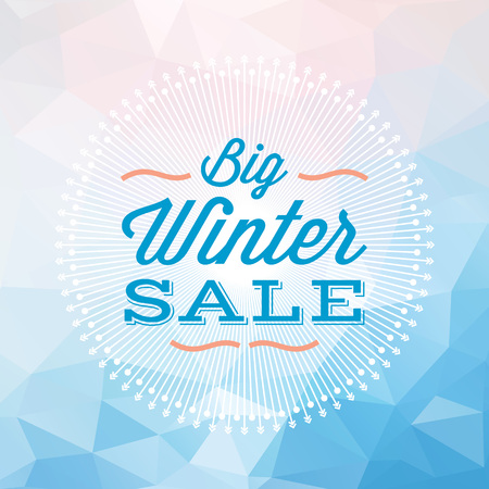 Winter sale design in blue color for business promotionのイラスト素材