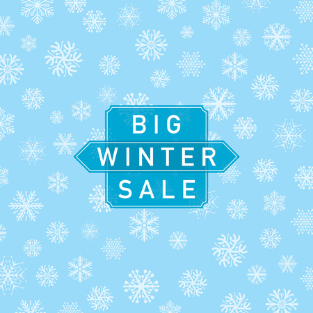 Winter sale design in blue color for business promotionのイラスト素材