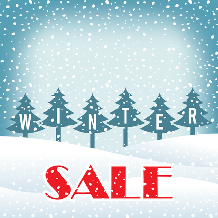 Winter sale design in blue color for business promotionのイラスト素材