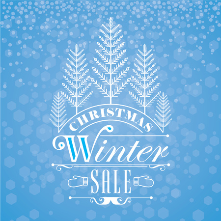 Winter sale design in blue color for business promotionのイラスト素材