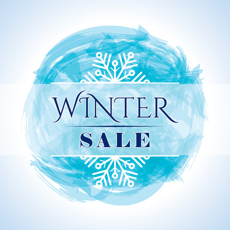 Winter sale design in blue color for business promotionのイラスト素材