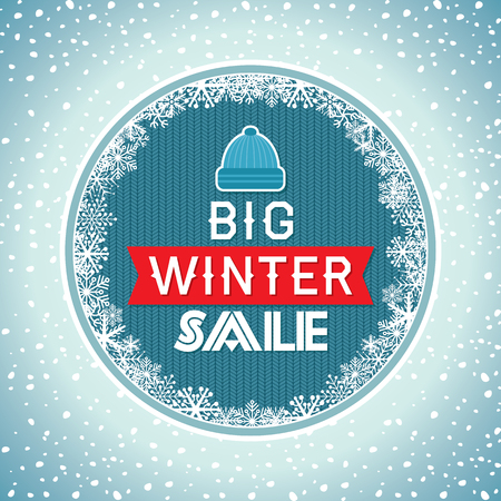 Winter sale design in blue color for business promotionのイラスト素材