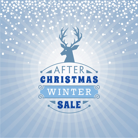Winter sale design in blue color for business promotionのイラスト素材