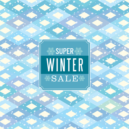Winter sale design in blue color for business promotionのイラスト素材