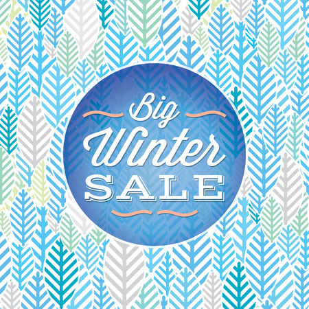 Winter sale design in blue color for business promotionのイラスト素材