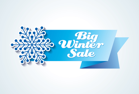 Winter sale design in blue color for business promotionのイラスト素材