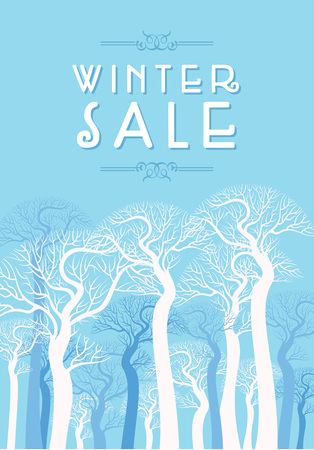 Winter sale design in blue color for business promotionのイラスト素材
