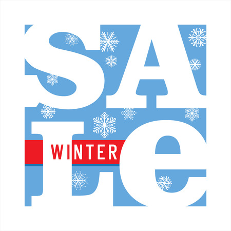 Winter sale design in blue color for business promotionのイラスト素材
