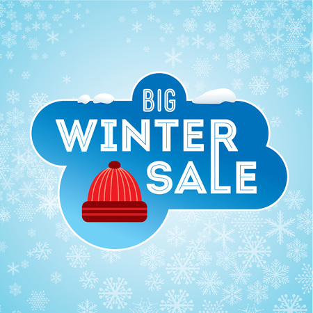 Winter sale design in blue color for business promotionのイラスト素材