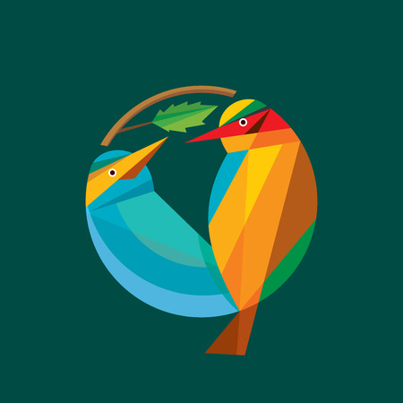 Bird Abstract Logo design vector designのイラスト素材