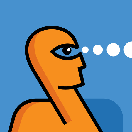 businessman looking through, concept vectorのイラスト素材