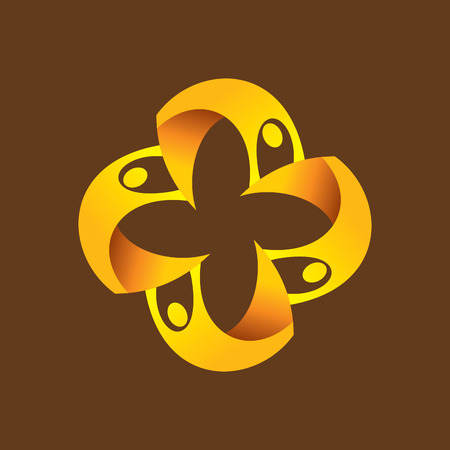 Togetherness concept illustration. People symbol chain.のイラスト素材