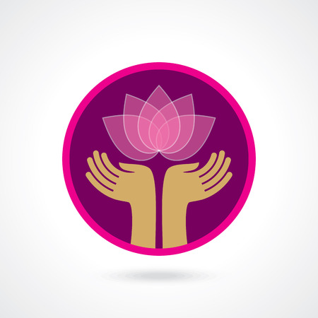 Vector yoga/spa icons and graphic design elements.のイラスト素材