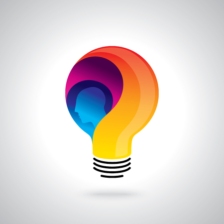 Vector light bulb icons with concept of idea.のイラスト素材