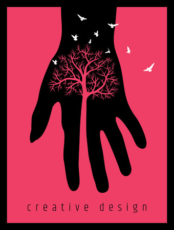 creative poster design for save tree.のイラスト素材