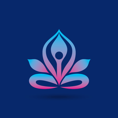 Vector yoga/spa icons and graphic design elements.のイラスト素材