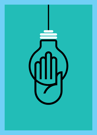 Reach idea with human handのイラスト素材