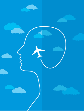 imagination of a journey, creative conceptのイラスト素材