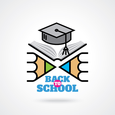 Back to school concept vector designのイラスト素材