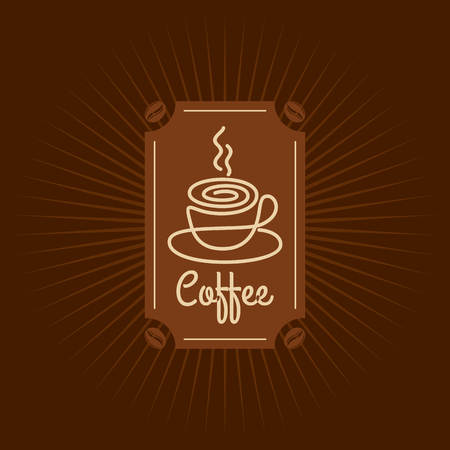 Coffee design template, creative vectorのイラスト素材