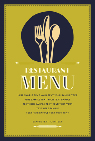 Restaurant menu card design template, Creative vector.のイラスト素材