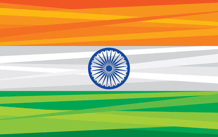 National India flag. India flag vector design.のイラスト素材