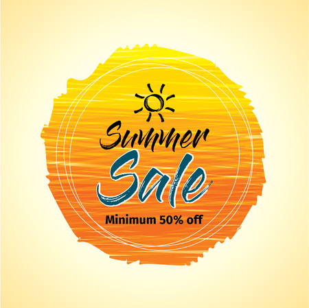 Summer Sale banner design template for promotionのイラスト素材