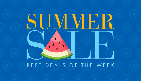 Summer Sale banner design template for promotionのイラスト素材