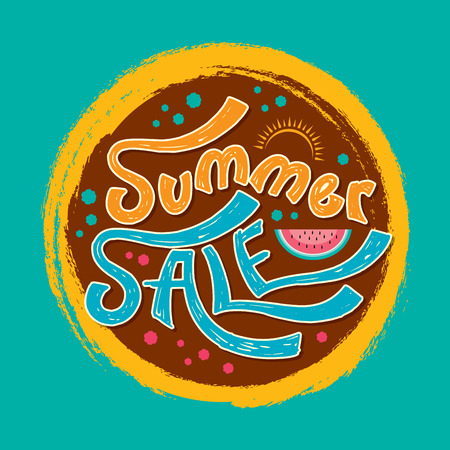 Summer Sale banner design template for promotionのイラスト素材