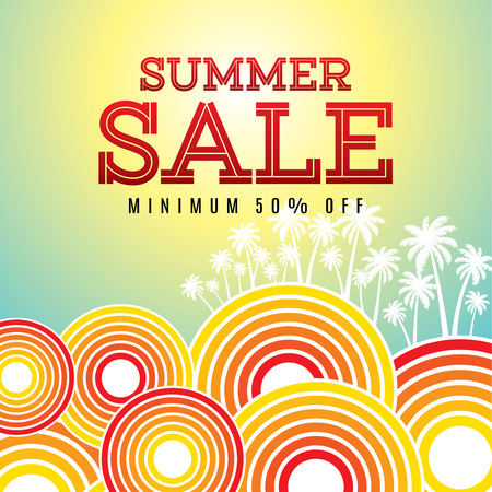 Summer Sale banner design template for promotionのイラスト素材