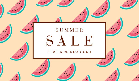 Summer Sale banner design template for promotionのイラスト素材