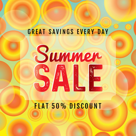 Summer Sale banner design template for promotionのイラスト素材