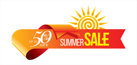 Summer Sale banner design template for promotionのイラスト素材