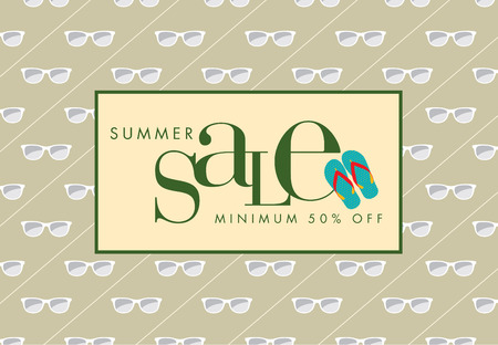 Summer Sale banner design template for promotionのイラスト素材