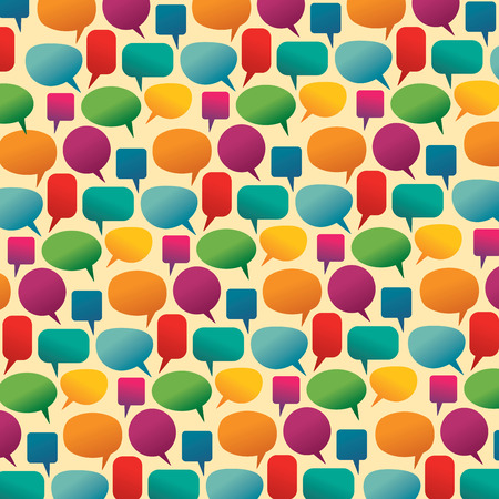 Pattern Design with speech bubblesのイラスト素材