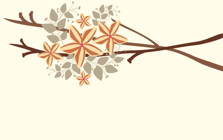 Flower invitation card, save the date card, greeting card templateのイラスト素材