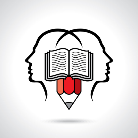 thinking brain a creative idea with pencilのイラスト素材