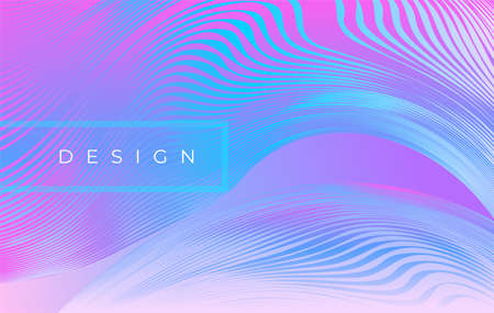 Color gradient, futuristic background. Element of modern design wallpaper, background, packaging. Bright color lines, abstract shapes, dots. Background in minimalist style.のイラスト素材