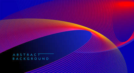Color gradient, futuristic background. Element of modern design wallpaper, background, packaging. Bright color lines, abstract shapes, dots. Background in minimalist style.のイラスト素材