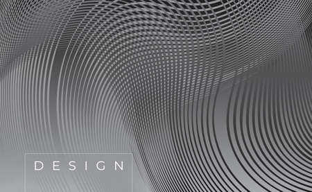 Color geometric gradient, futuristic background. Element of modern design wallpaper, background, packaging. Bright color lines, abstract shapes, dots. Background in minimalist style.のイラスト素材